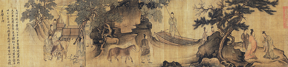 南宋 李唐 晋文公复国图绢本 采用连环绘图形式生动地展现晋文公的复国故事