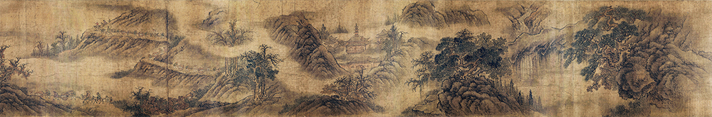 北宋（燕文贵款）《扬鞭催马送粮忙图》描绘老百姓为前线军队送军粮的场面