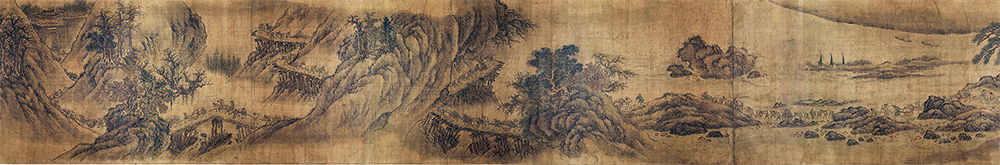 北宋（燕文贵款）《扬鞭催马送粮忙图》描绘老百姓为前线军队送军粮的场面