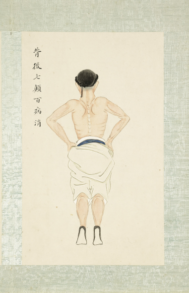 八段锦册.清代绘本.台北故宫博物院藏 “吕真人安乐法” 清代命名为“八段锦”