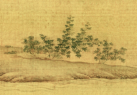 北宋 赵令穰 《陶潜赏菊图》陶渊明归隐生活 董其昌、詹同、蔡哲、中山居士、张羽、苏伯衡题跋