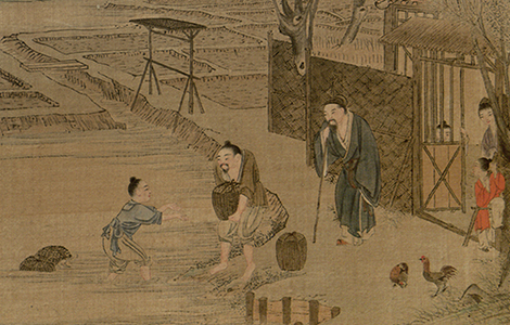 清 焦秉贞《耕织图册》46 幅 描绘了农耕生产的各个环节