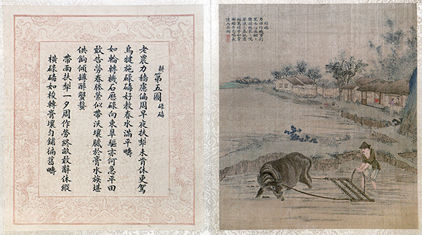 清 焦秉贞《耕织图册》46 幅 描绘了农耕生产的各个环节