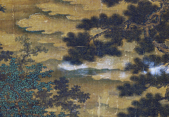 元 佚名《商山四皓图轴》