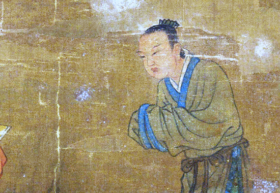 元 佚名《商山四皓图轴》