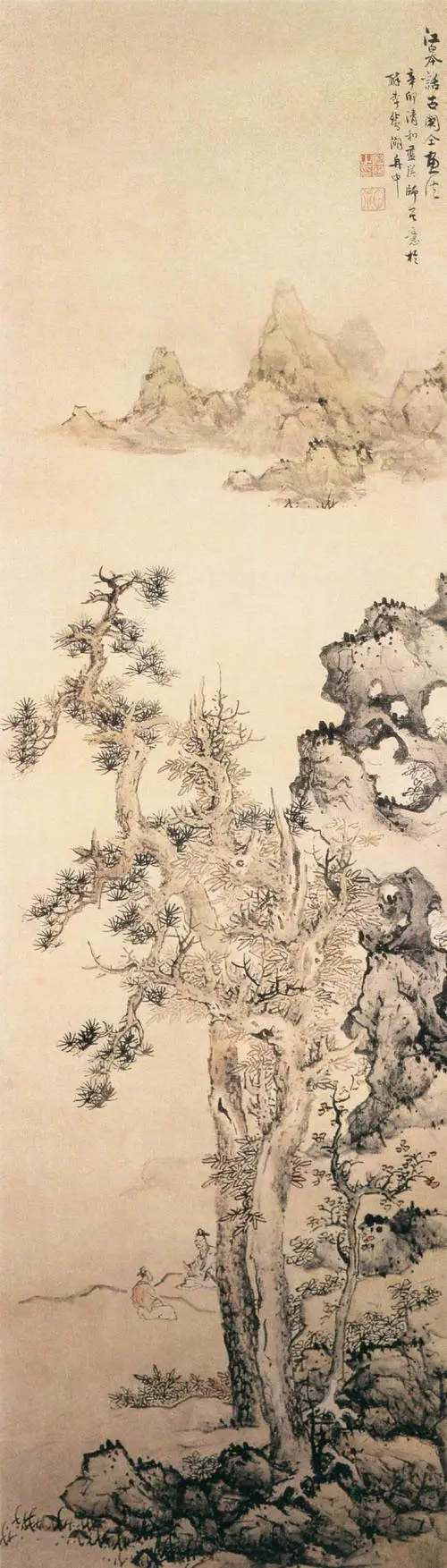 蓝瑛 明末清初山水画家 开创的 “武林派” “后浙派”