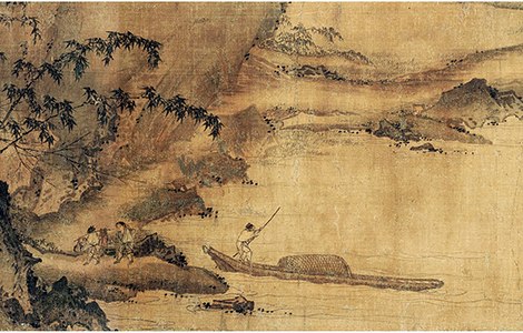南宋 马远《春雨富士图卷》打破传统山水构图方式 “马一角”