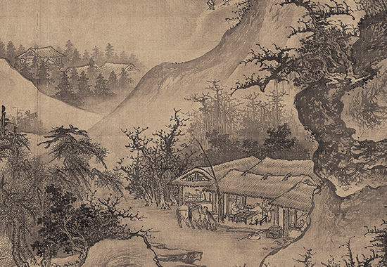 中国古代国画经典之一:明 李在 《山庄高逸图》“其人物笔致苍古,八面生动,开闽派之先”