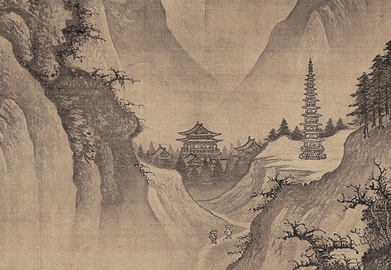 中国古代国画经典之一:明 李在 《山庄高逸图》“其人物笔致苍古,八面生动,开闽派之先”