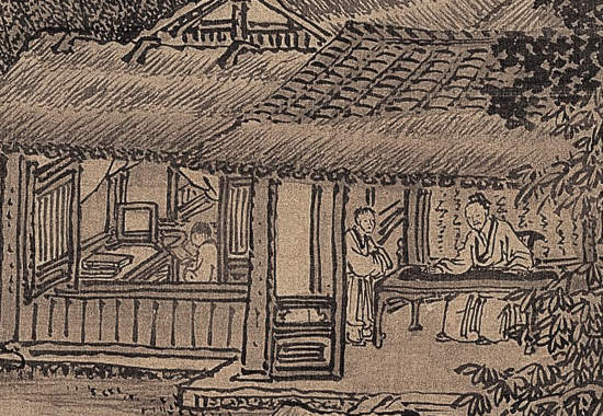 中国古代国画经典之一:明 李在 《山庄高逸图》“其人物笔致苍古,八面生动,开闽派之先”