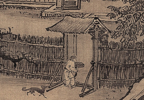 中国古代国画经典之一:明 李在 《山庄高逸图》“其人物笔致苍古,八面生动,开闽派之先”