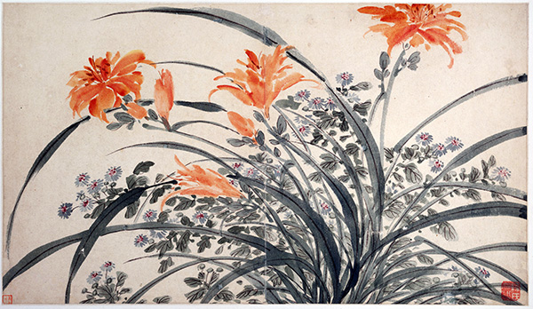 明 陈淳 花卉图册 与徐渭并称 “青藤白阳”