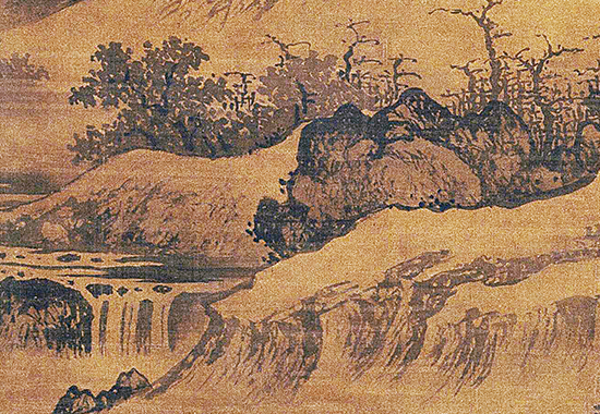 明 李在 《阔渚遥峰图轴》“闽派” 开山鼻祖