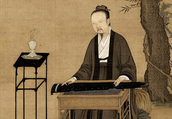 中国古代绘画经典之作:宋 赵佶《听琴图》简洁高雅宁静专注 超脱尘世氛围