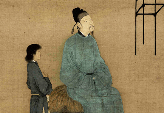 中国古代绘画经典之作:宋 赵佶《听琴图》简洁高雅宁静专注 超脱尘世氛围