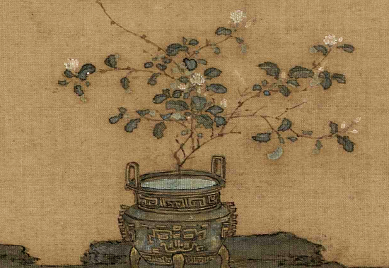 中国古代绘画经典之作:宋 赵佶《听琴图》简洁高雅宁静专注 超脱尘世氛围