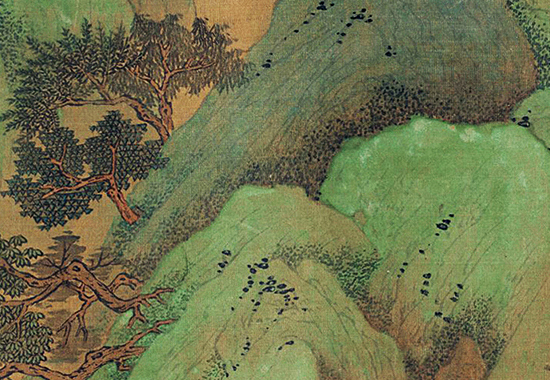宋 刘松年款 《青绿山水长卷》 “南宋四大家”之一