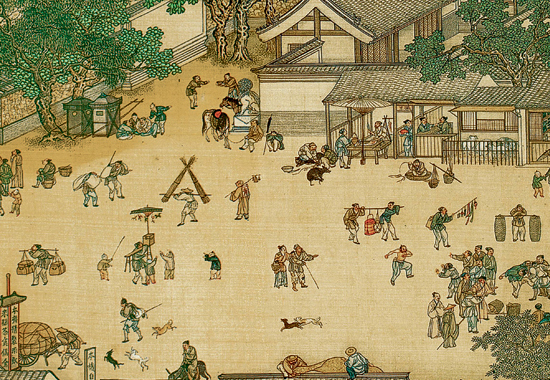 中国绘画史上经典之作:清院本《清明上河图》