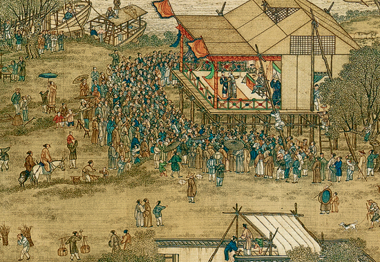 中国绘画史上经典之作:清院本《清明上河图》