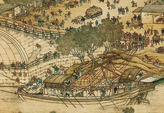 中国绘画史上经典之作:清院本《清明上河图》