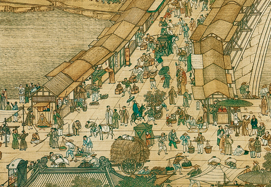 中国绘画史上经典之作:清院本《清明上河图》