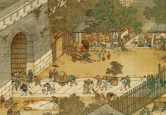 中国绘画史上经典之作:清院本《清明上河图》