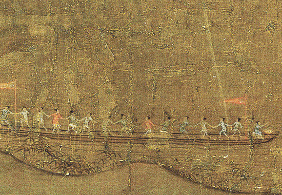 五代 董源《龙宿郊民图》绢本《龙绣交鸣图》《笼袖骄民图》南派山水的温润秀逸 北派山水的壮阔雄伟