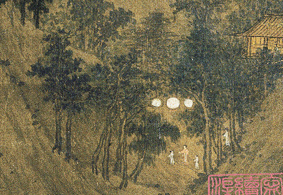 五代 董源《龙宿郊民图》绢本《龙绣交鸣图》《笼袖骄民图》南派山水的温润秀逸 北派山水的壮阔雄伟