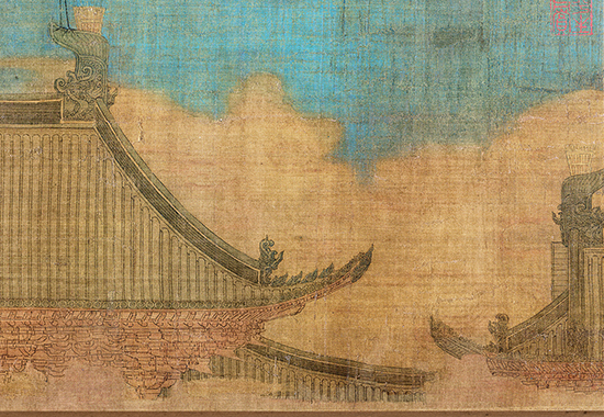 北宋 赵佶 《瑞鹤图》极尽自然俊丽之美 “中式美学” 巅峰境界 绢本 51X138