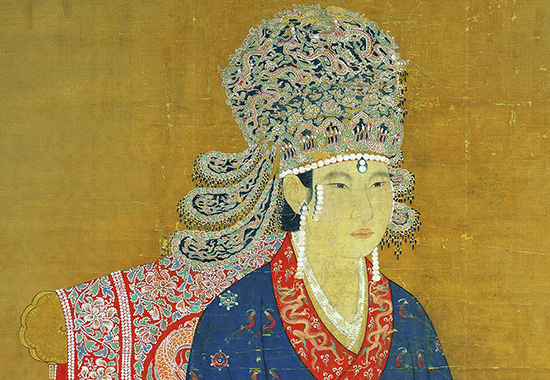宋 《宋神宗后坐像》絹本設色77x60 皇后眉目清秀 神态端庄 高贵典雅