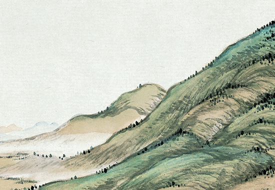 清 关槐 《上塞锦林图》乾隆皇帝命题描绘塞外锦绣风光