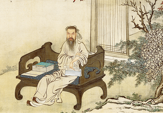 清 禹之鼎《王士祯放鸟图》《王士禛放鹇图》以景衬人、以景喻人