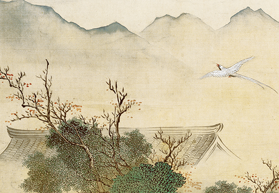 清 禹之鼎《王士祯放鸟图》《王士禛放鹇图》以景衬人、以景喻人
