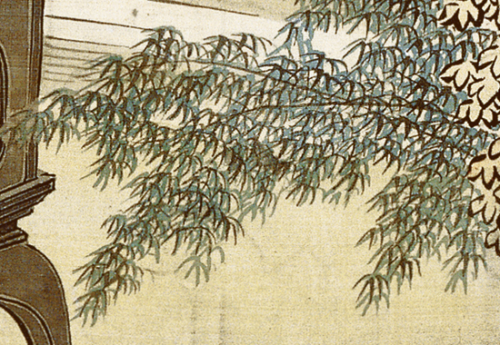 清 禹之鼎《王士祯放鸟图》《王士禛放鹇图》以景衬人、以景喻人
