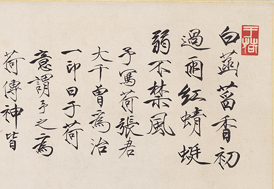 清末 于非闇《荷塘蜻蜓翠鸟图》色彩清爽淡雅 画面更具自然之趣