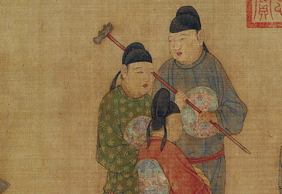 元 任仁发《张果见明皇图》绢本 怀旧寻梦的寄托所在 “八仙” 之一张果老谒见唐明皇