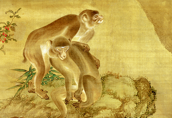 清 沈铨《蜂猴图》寓意“封侯”