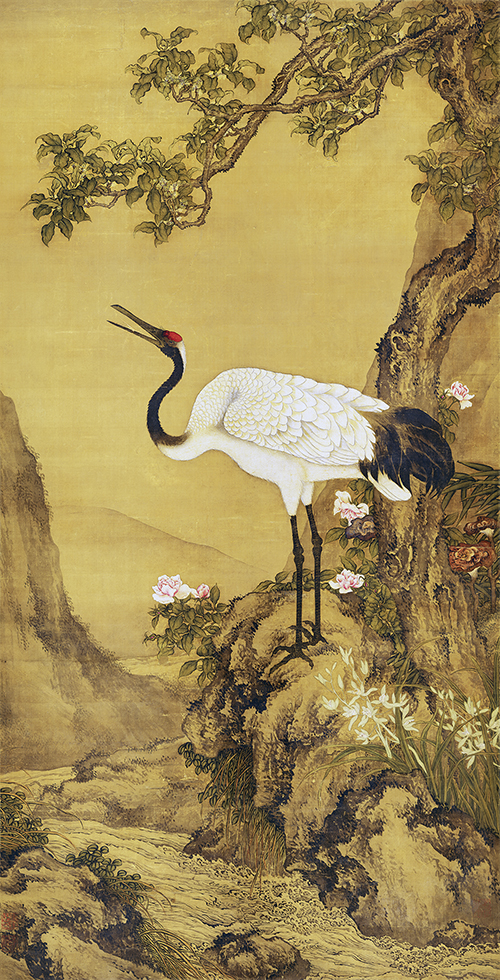 清 沈铨《桂鹤图》“南苹派” 写生画 “舶来画家第一”