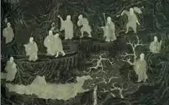 万寿山五百罗汉图.清王方岳绘图.清乾隆二十二年刻石初拓本的配图-墨韵书香