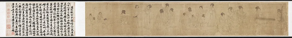 穿越千年,走进周文矩《宫中图》的宫廷生活场景的配图-墨韵书香