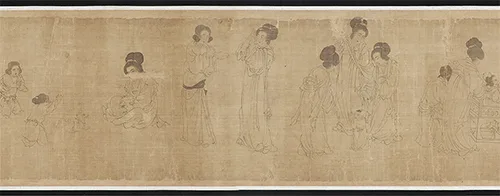 穿越千年,走进周文矩《宫中图》的宫廷生活场景的配图3-墨韵书香