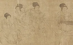 穿越千年,走进周文矩《宫中图》的宫廷生活场景的配图-墨韵书香