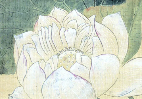 《赐莲图轴》皇帝送莲花,大臣画名画,后来他们都去编字典了?的配图-墨韵书香