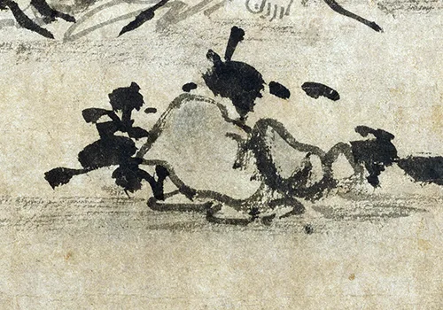 一幅画,两个怪和尚的笑,藏着啥门道?《寒山拾得图》的配图2-墨韵书香