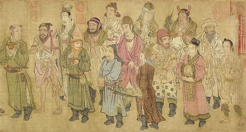宋 赵光辅 《番王礼佛图》绢本 28.6x103.5 欣赏的配图7-墨韵书香