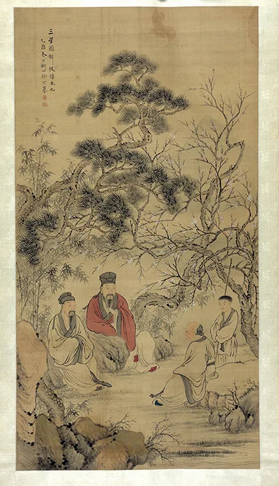 清 徐冈《三星图》清朝这幅画原来在偷偷送祝福的配图7-墨韵书香
