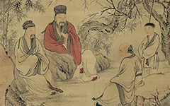 清 徐冈《三星图》清朝这幅画原来在偷偷送祝福的配图-墨韵书香
