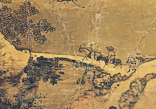《雪山行旅图》：元代冷门大师笔下的风雪千年的配图-墨韵书香