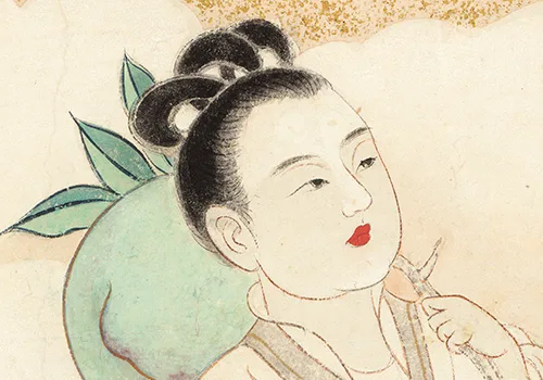 张大千笔下的蟠桃之谜:是祝寿还是时代隐喻?画中仕女竟来自敦煌菩萨!的配图2-墨韵书香
