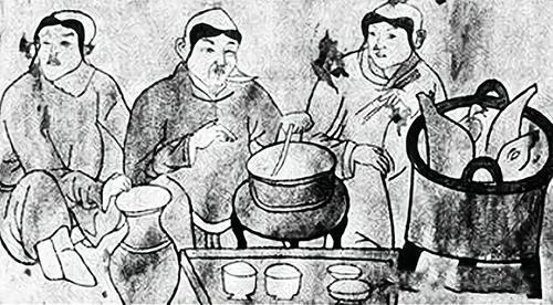 古人吃火锅多奢侈?从战国古董羹到宋朝 “拨霞供”,书画里的涮肉太会了的配图9-墨韵书香